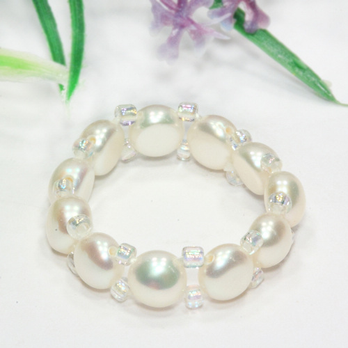Ring aus Süßwasserperlen, Perlenring, Perlen, 4148